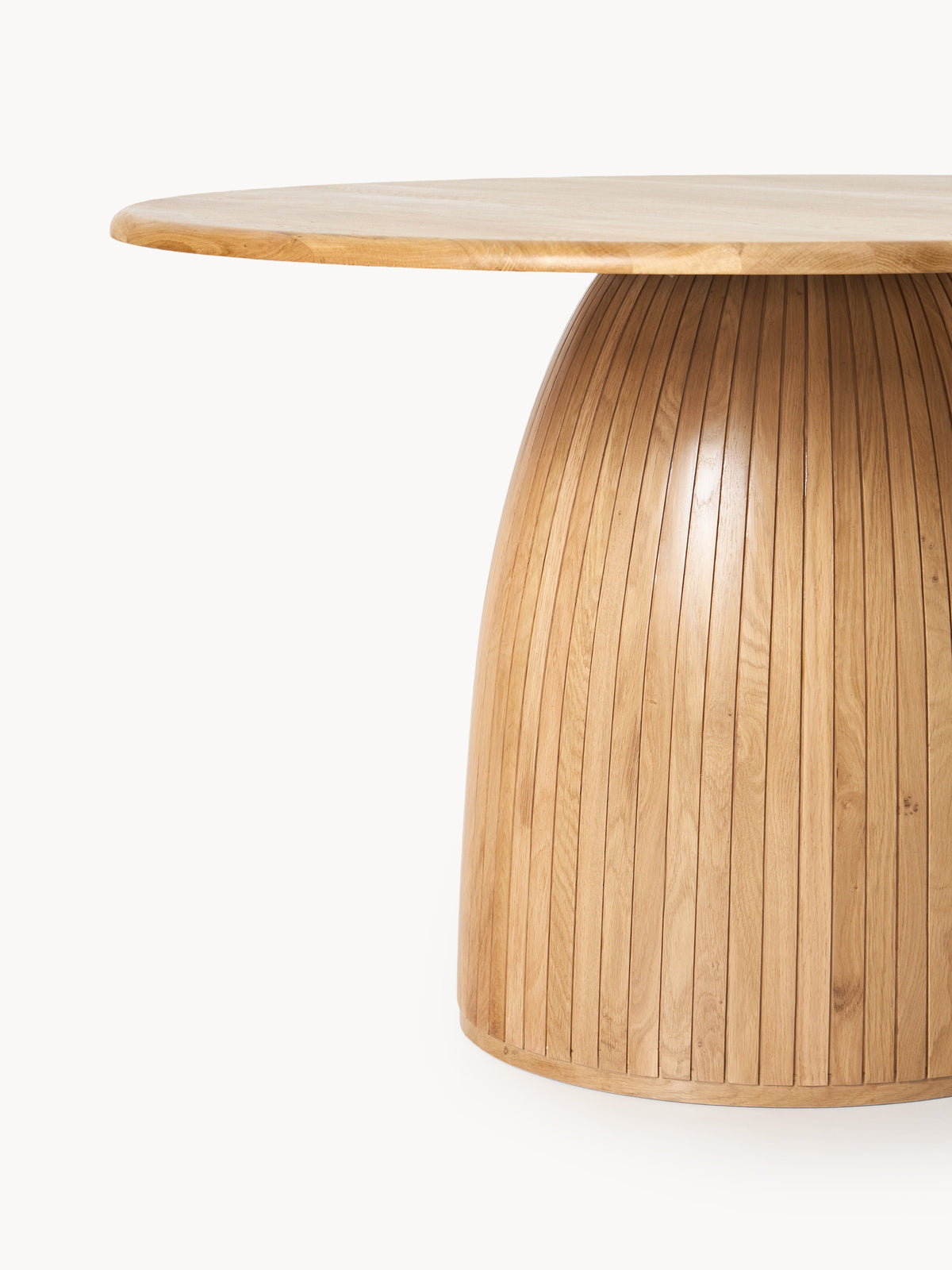 Simpales Nelly Dining Table, Round with Fluted Texture, in Various Sizes