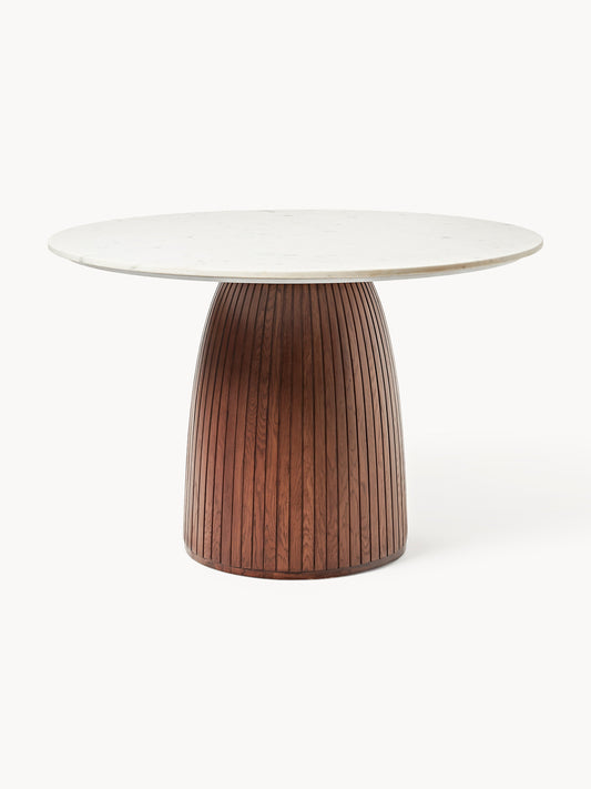 Simpales Nelly Dining Table with Marble Tabletop, Round, Ø 115 cm