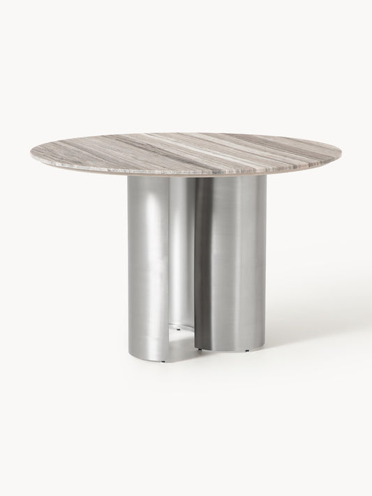 Simpales Noam Dining Table with Marble Tabletop, Round, Ø 120 cm