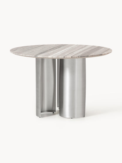 Simpales Noam Dining Table with Marble Tabletop, Round, Ø 120 cm