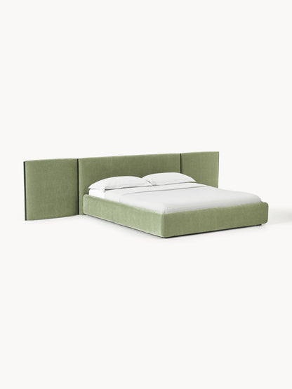 Simpales Otis Bed with Folding Headboard, Upholstered