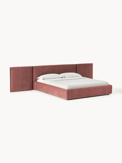 Simpales Otis Bed with Folding Headboard, Upholstered