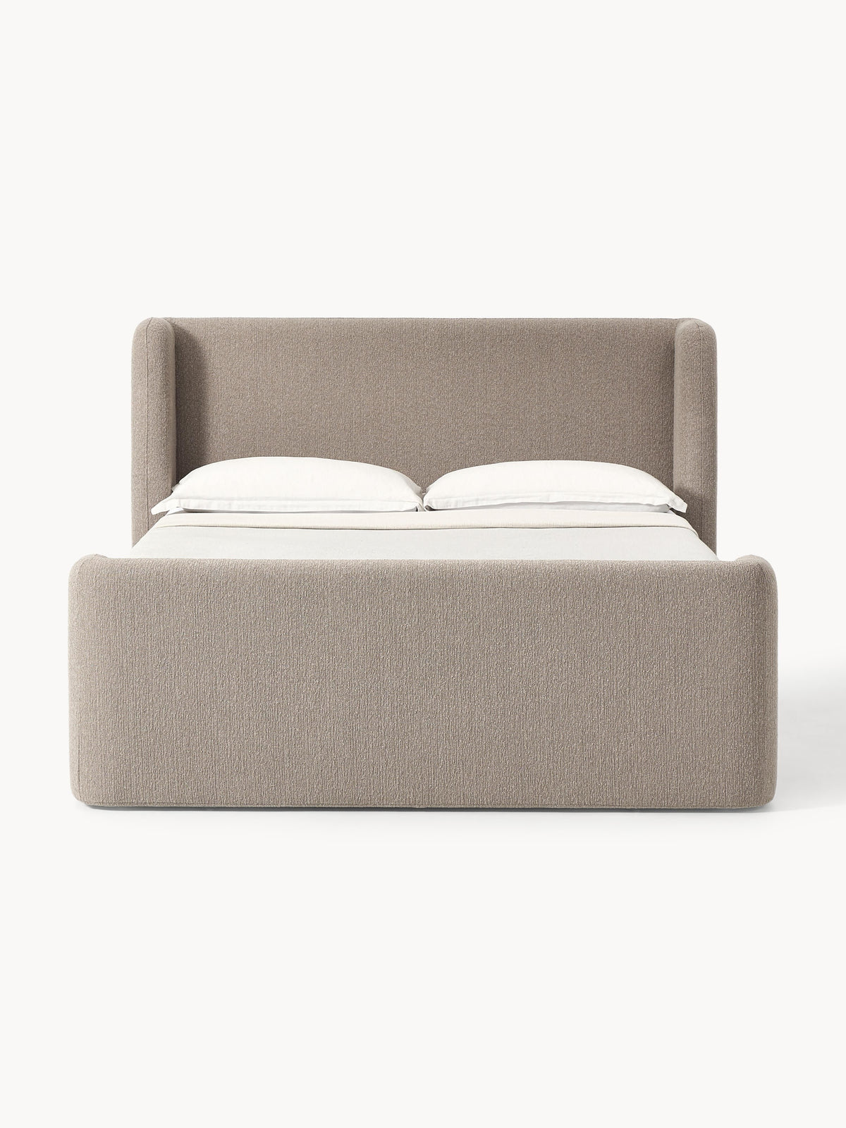 Simpales Perla Box Spring Bed, Bouclé