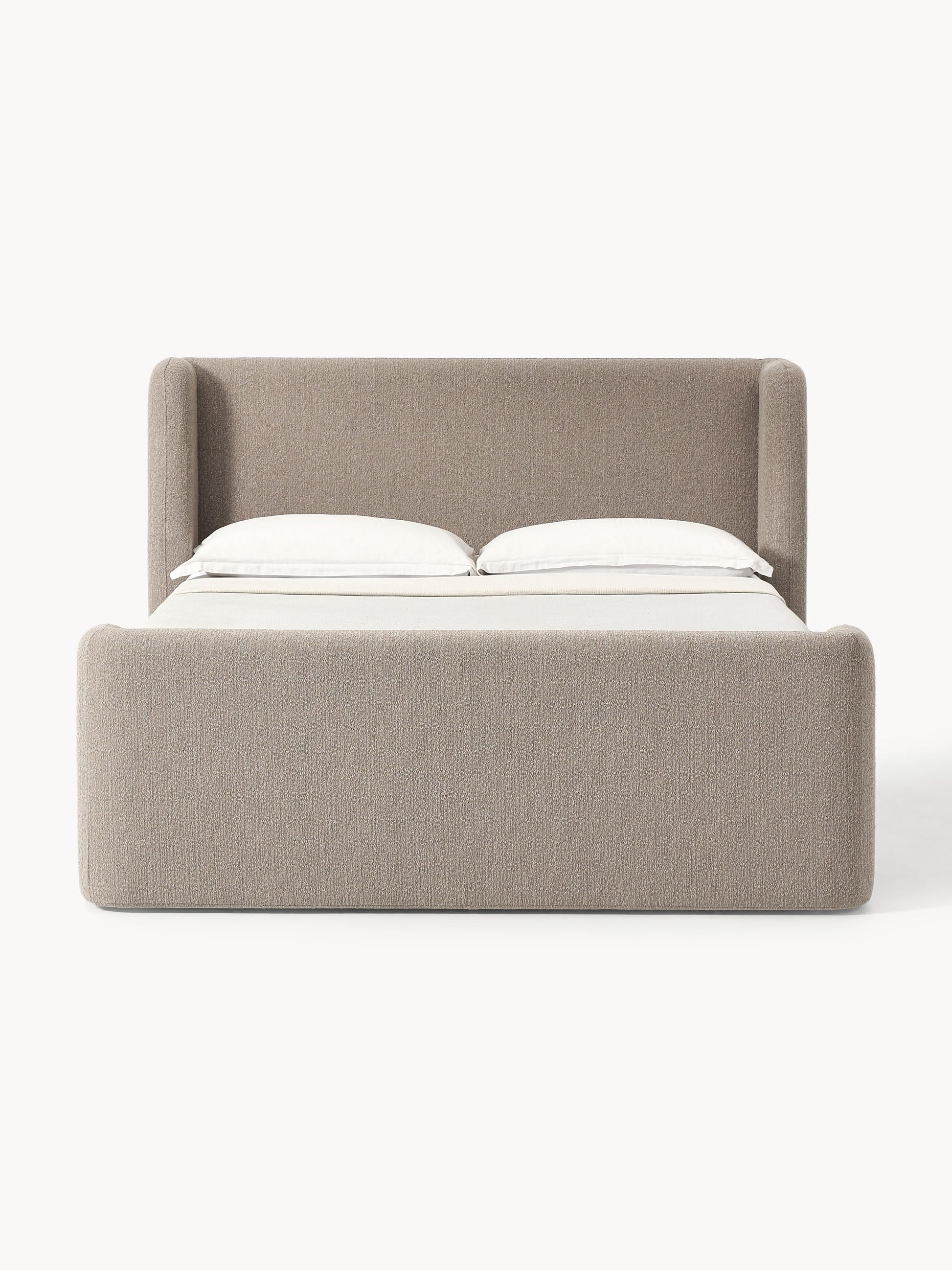 Simpales Perla Box Spring Bed, Bouclé