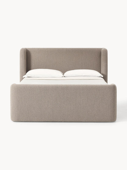 Simpales Perla Box Spring Bed, Bouclé