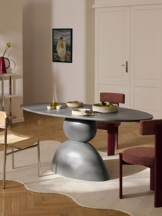 Simpales Sahrain Dining Table with Organic Design, Oval, 180 x 90 cm