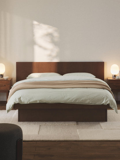 Simpales Sato Bed in Wood with Drawers and Headboard