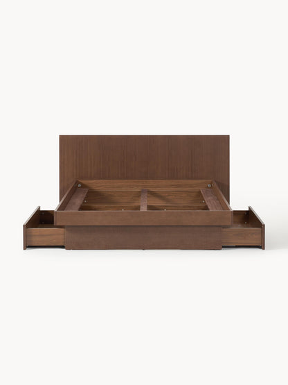 Simpales Sato Bed in Wood with Drawers and Headboard