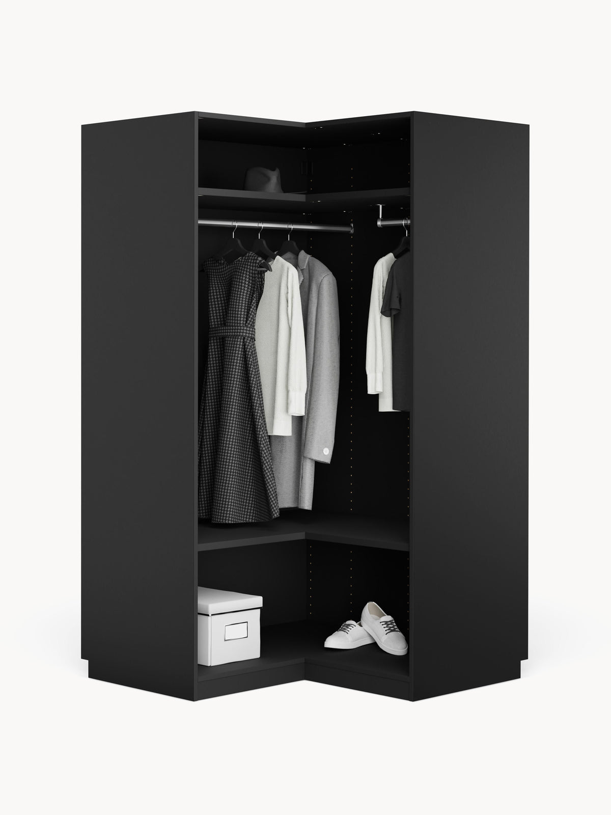 Simpales Simone Modular Wardrobe for Corners, 115 cm Wide