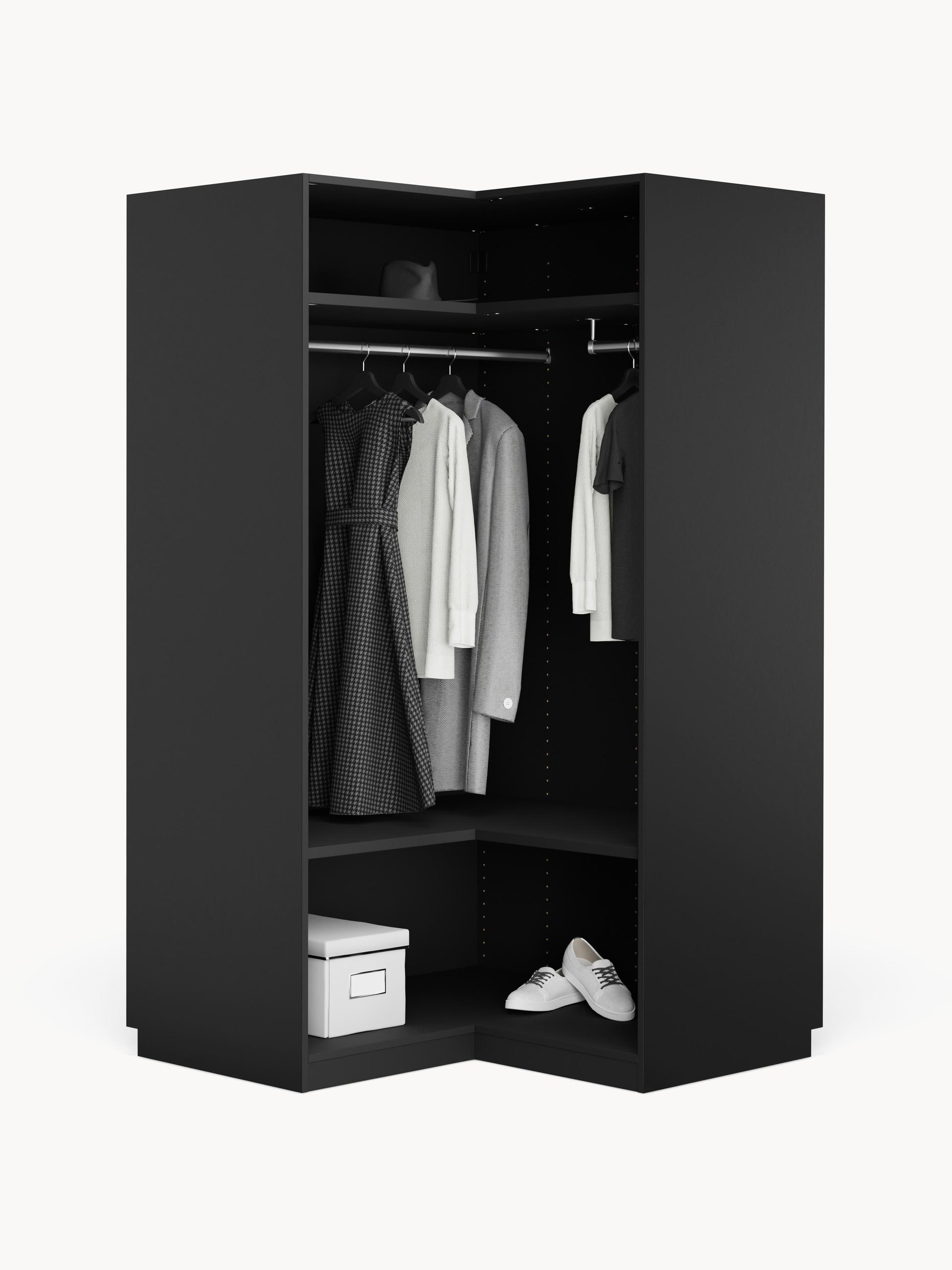 Simpales Simone Modular Wardrobe for Corners, 115 cm Wide