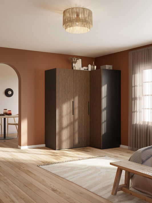 Simpales Simone Modular Wardrobe for Corners, 165 cm Wide, in Various Sizes