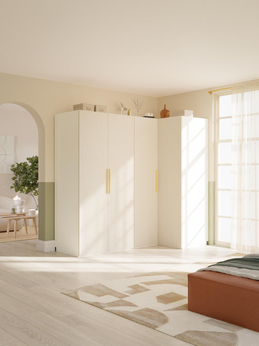Simpales Simone Modular Wardrobe for Corners, 215 cm Wide, in Various Sizes