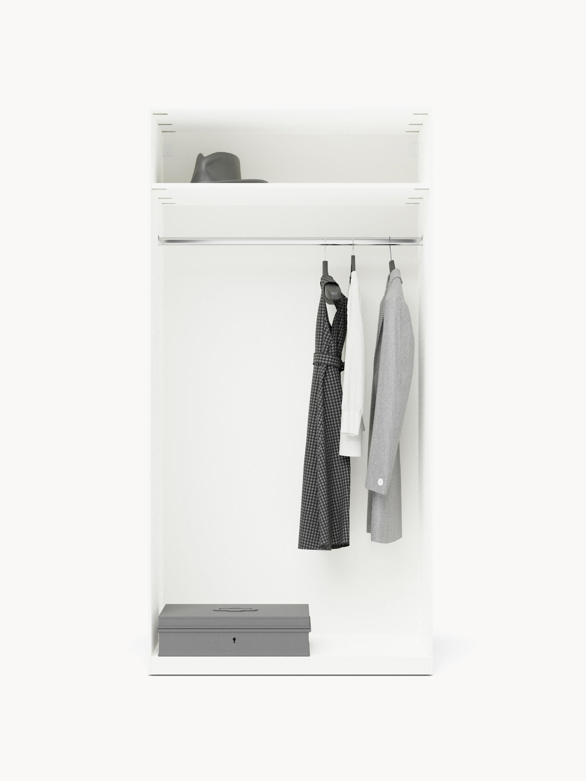 Simpales Simone Modular Wardrobe, Hinged-Door, 100 cm Wide, in Various Sizes