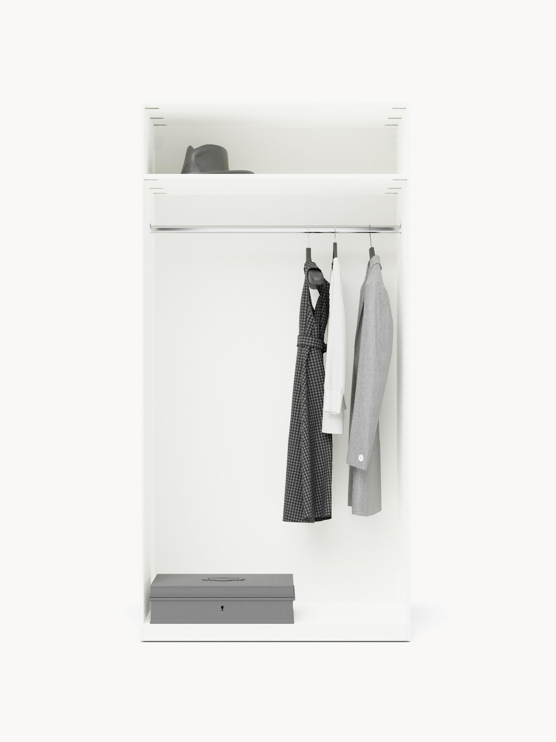 Simpales Simone Modular Wardrobe, Hinged-Door, 100 cm Wide, in Various Sizes