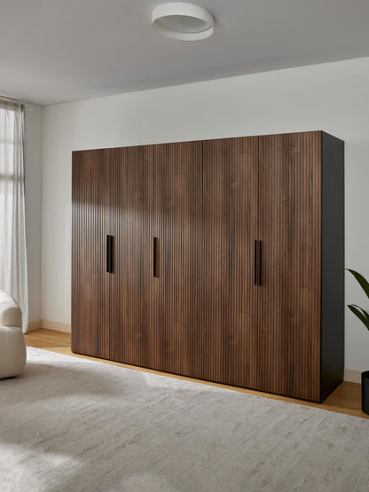 Simpales Simone Modular Wardrobe with Hinged Doors, 250 cm Wide, in Various Sizes