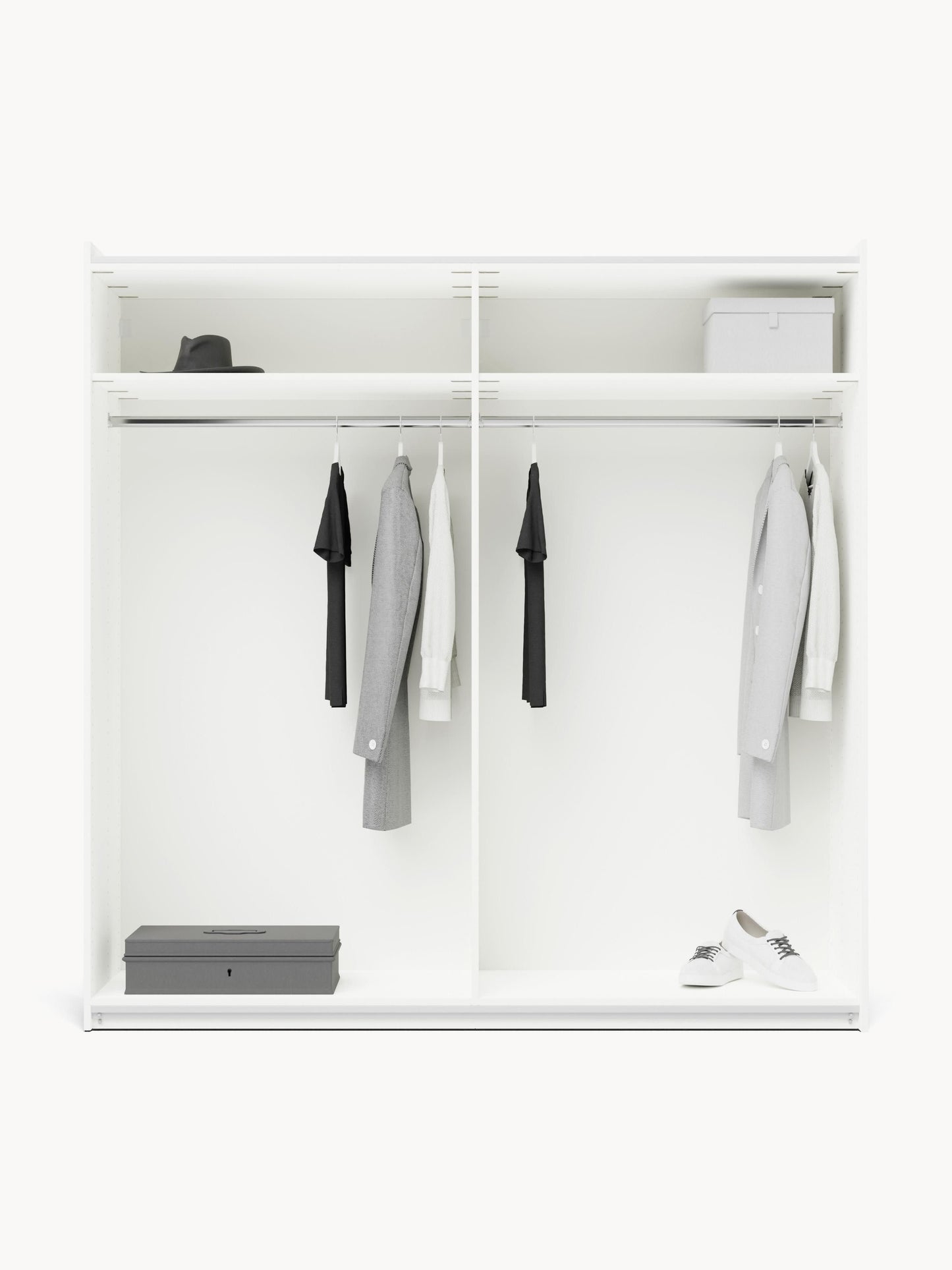 Simpales Simone Modular Wardrobe with Sliding Doors, 200 cm Wide, in Various Sizes