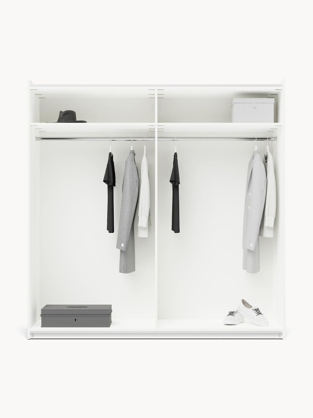 Simpales Simone Modular Wardrobe with Sliding Doors, 200 cm Wide, in Various Sizes