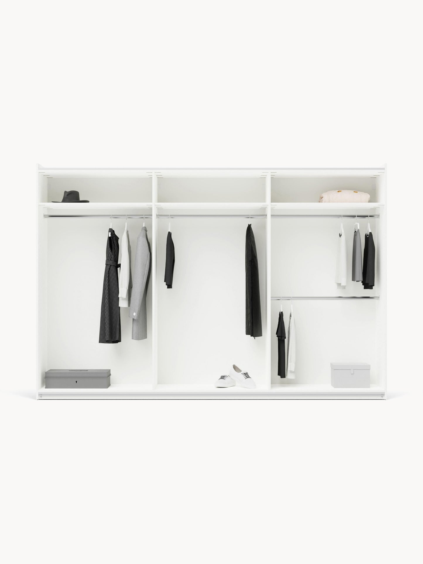 Simpales Simone Modular Wardrobe with Sliding Doors, 300 cm Wide, in Various Sizes
