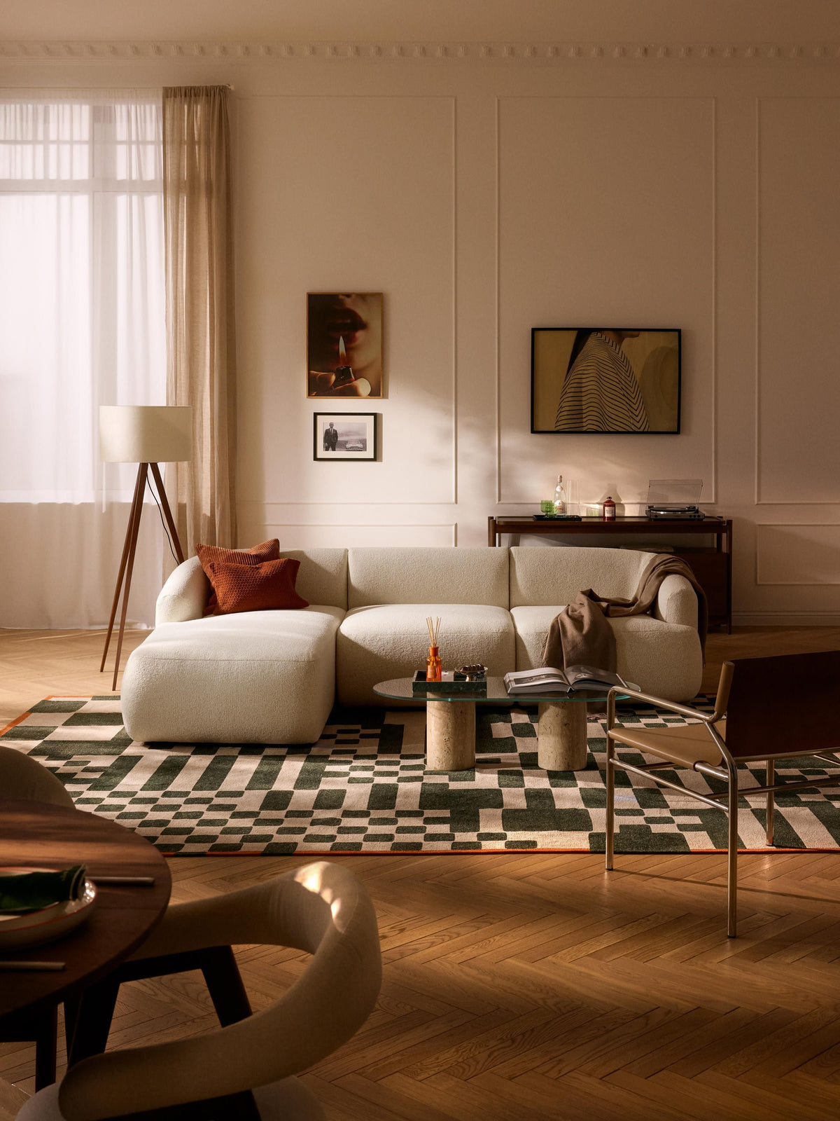 Simpales Sofia Bouclé Modular Corner Sofa, 3-Seater