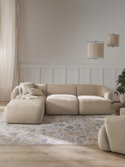 Simpales Sofia Bouclé Modular Corner Sofa, 3-Seater