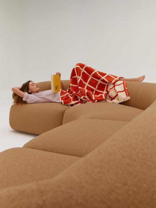 Simpales Sofia Bouclé XL Sofa, Modular
