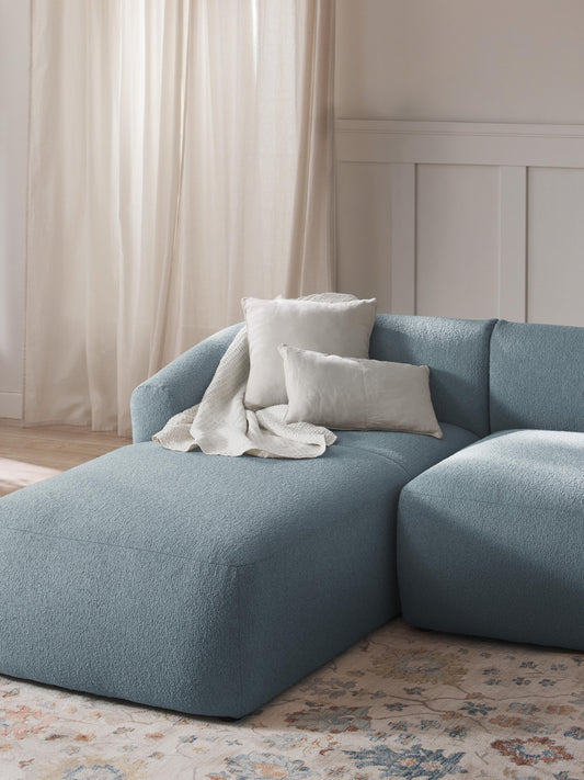 Simpales Sofia Corner Chaise Module in Bouclé