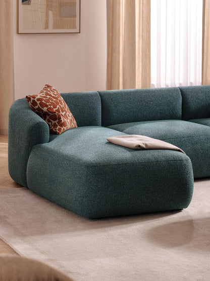 Simpales Sofia Corner Chaise Module in Bouclé