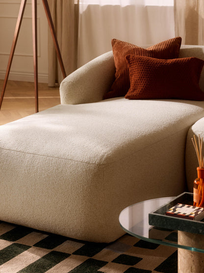 Simpales Sofia Corner Chaise Module in Bouclé