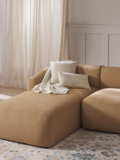 Simpales Sofia Corner Chaise Module in Bouclé