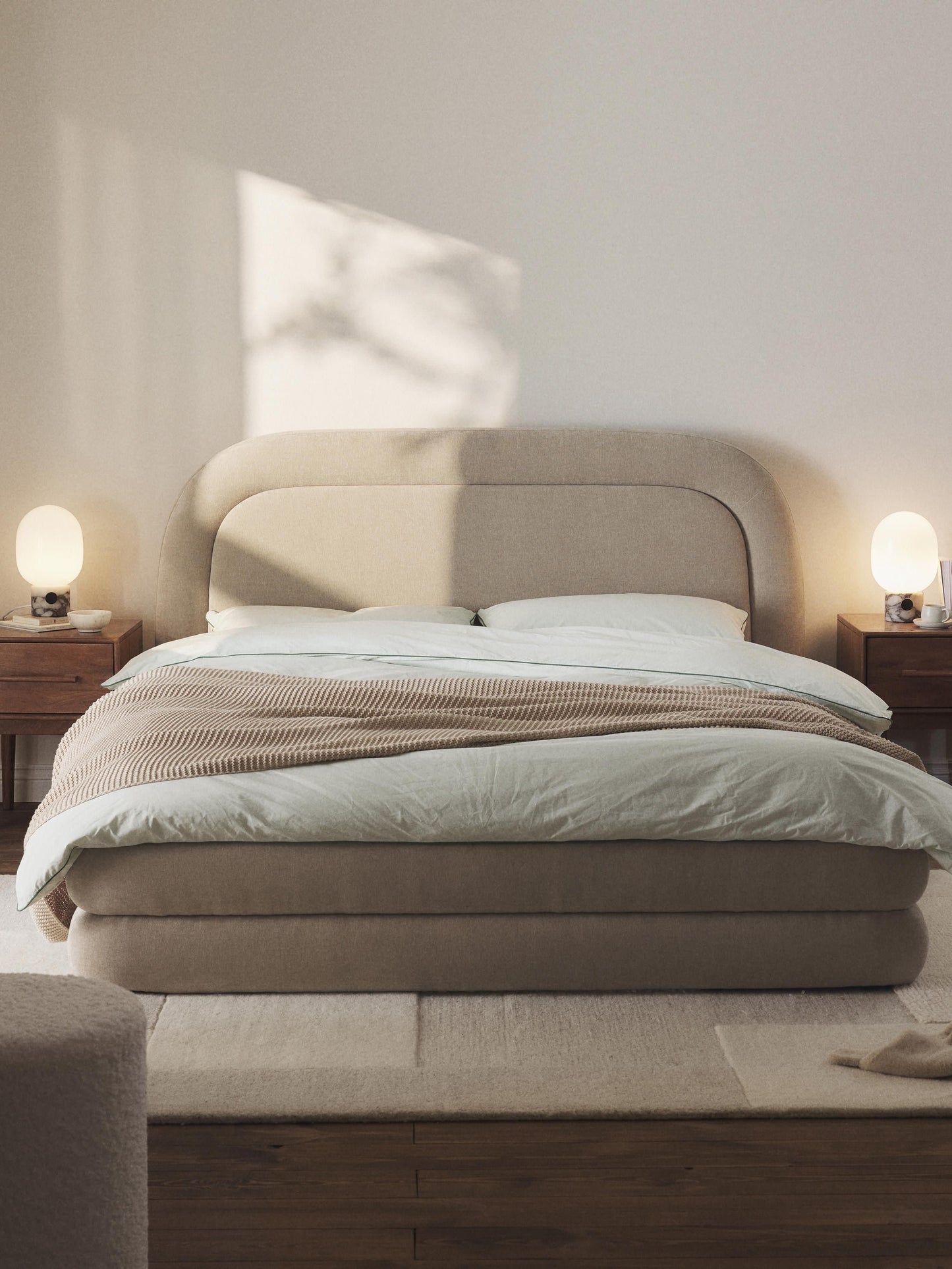 Simpales Solomon Bed Frame, Upholstered