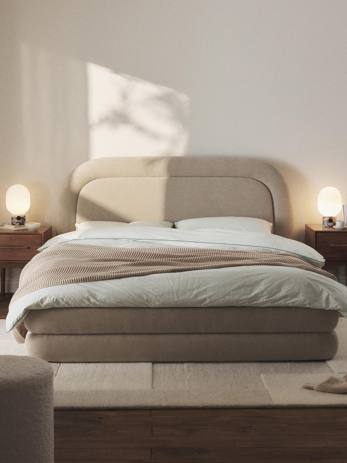 Simpales Solomon Bed Frame, Upholstered