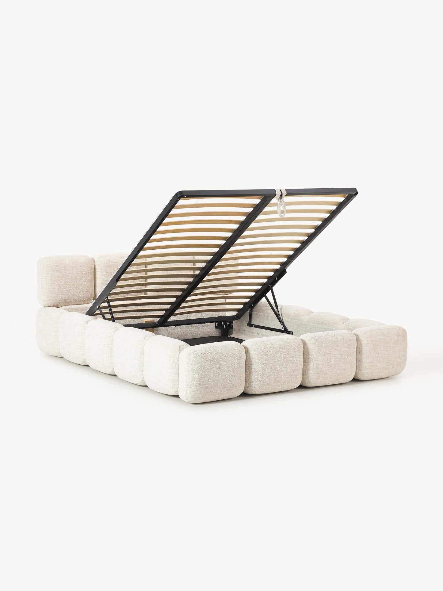 Simpales Tayla Bouclé Upholstered Bed with Storage