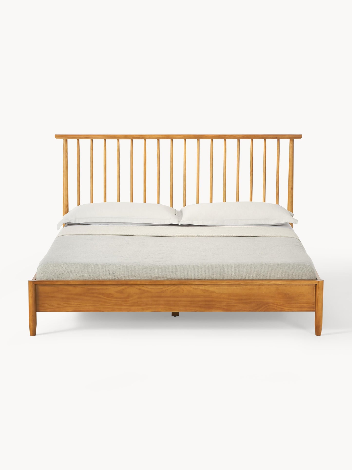 Simpales Windsor Bed in Wood with Headboard in Pine