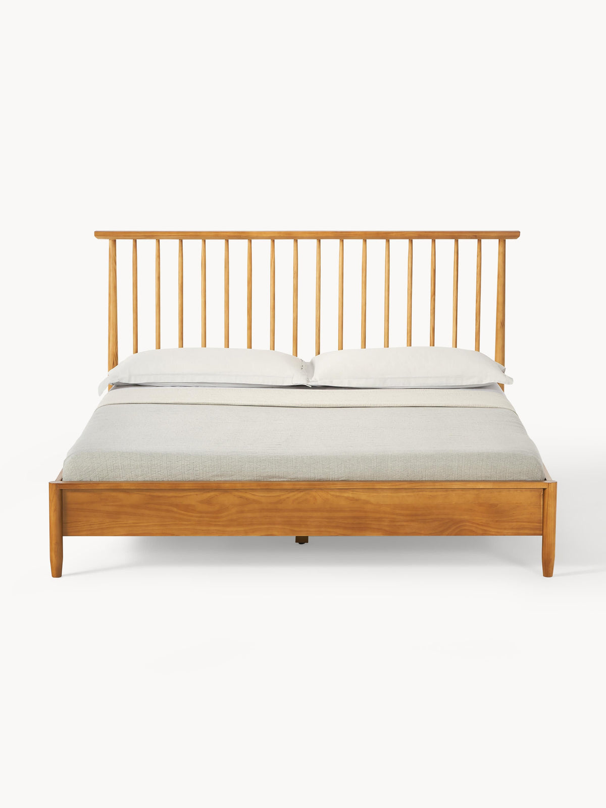 Simpales Windsor Bed in Wood with Headboard in Pine