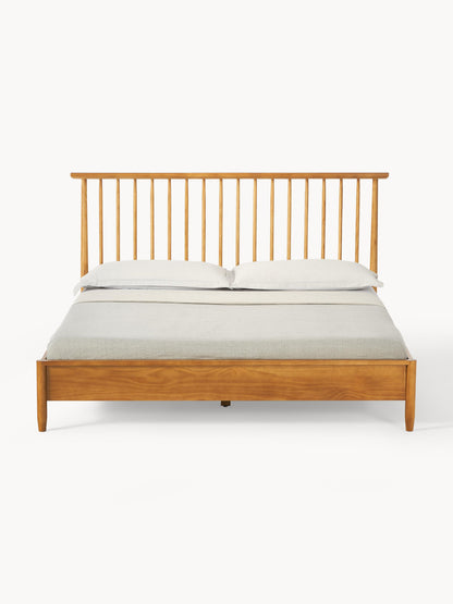 Simpales Windsor Bed in Wood with Headboard in Pine