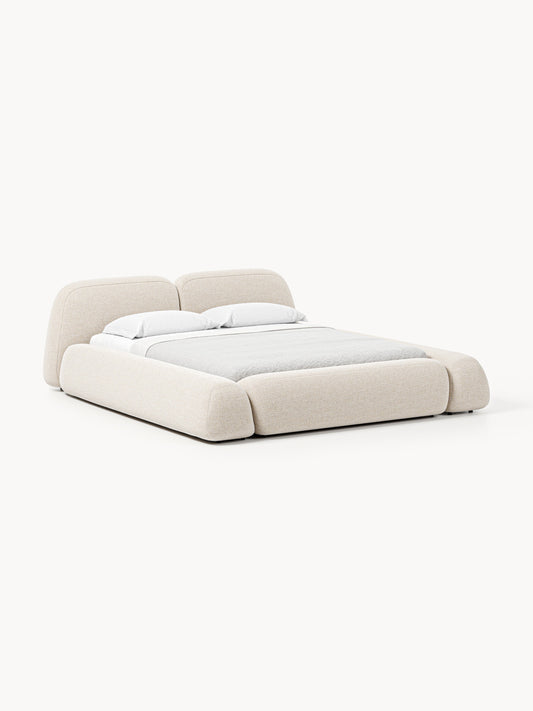 Simpales Wolke Bed, Upholstered in Bouclé