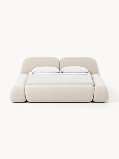 Simpales Wolke Bed, Upholstered in Bouclé