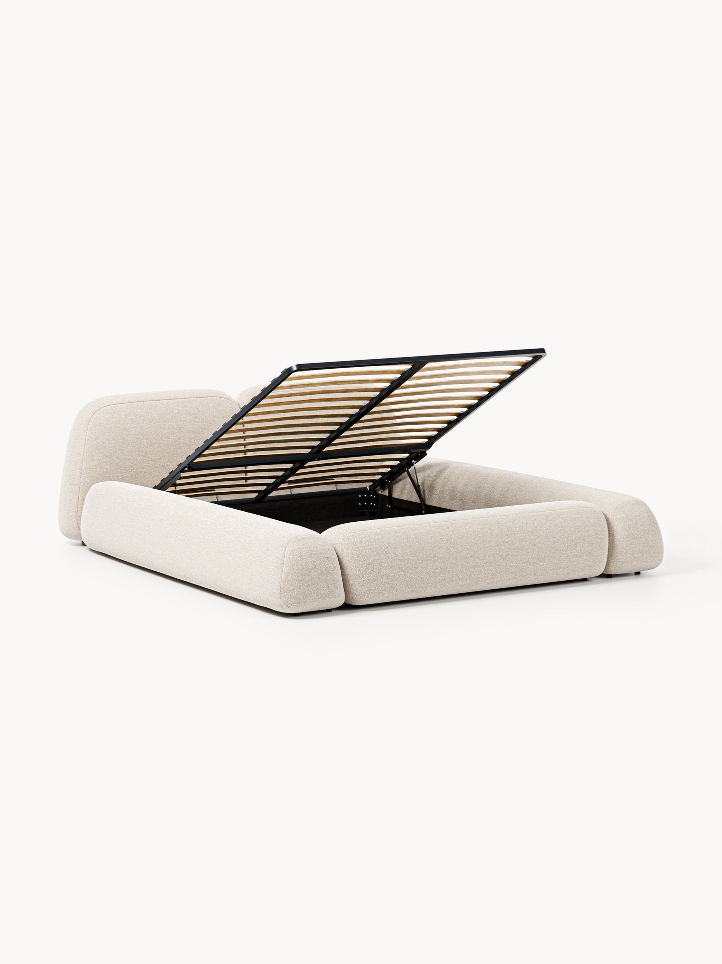 Simpales Wolke Bouclé Bed with Storage, Upholstered