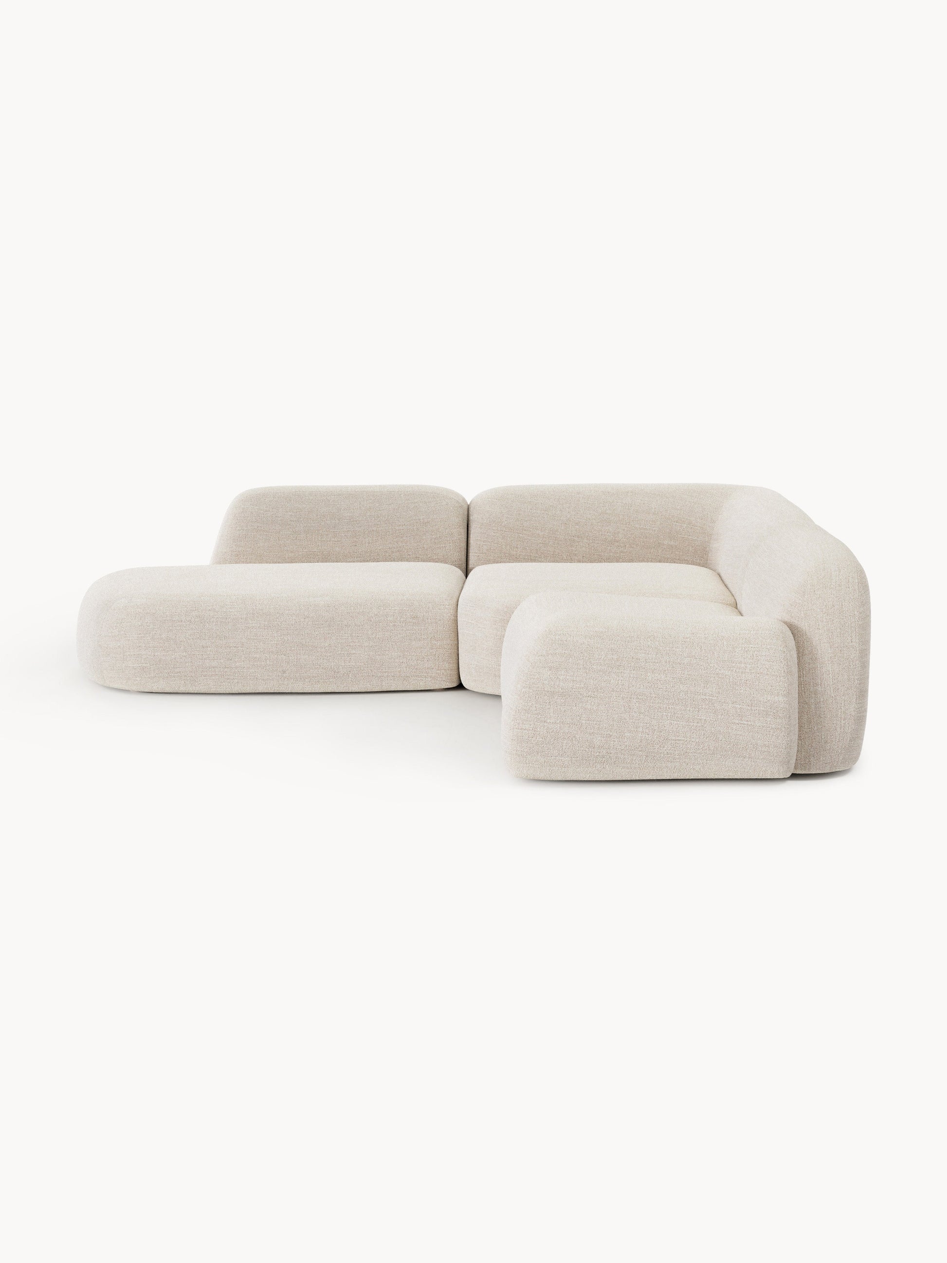 Simpales Wolke Bouclé Modular Corner Sofa with Chaise Longue, 4-Seater