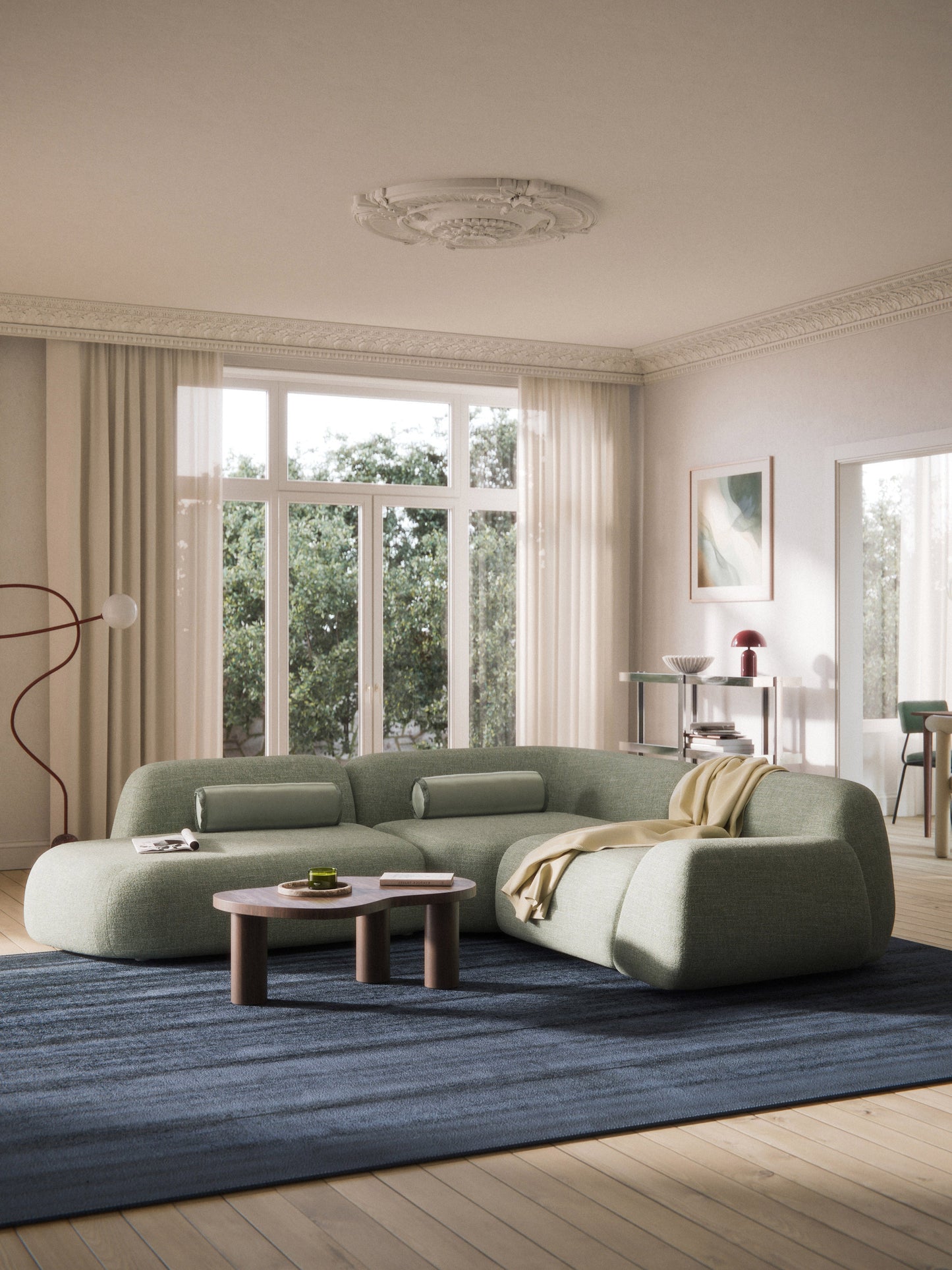 Simpales Wolke Bouclé Modular Corner Sofa with Chaise Longue, 4-Seater