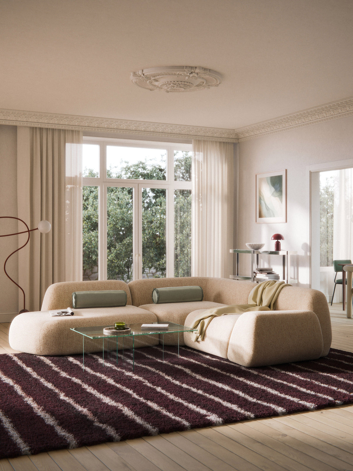 Simpales Wolke Bouclé Modular Corner Sofa with Chaise Longue, 4-Seater