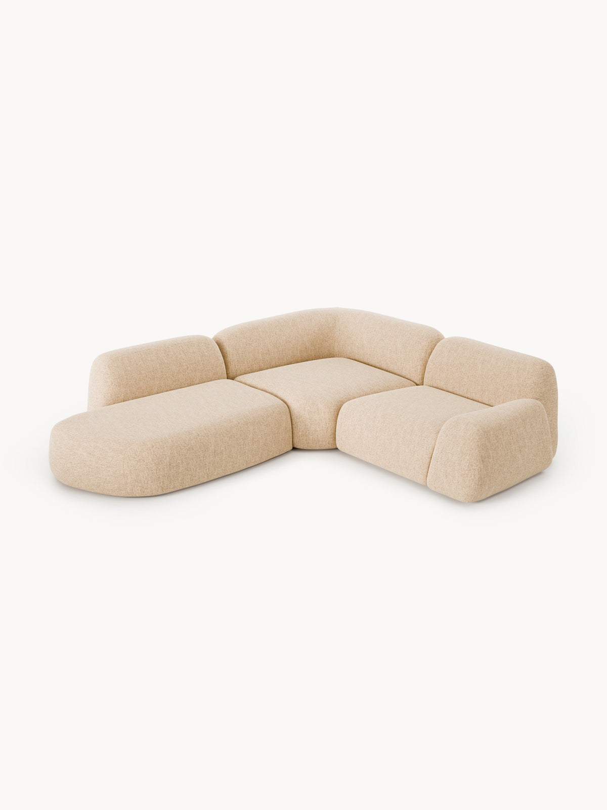 Simpales Wolke Bouclé Modular Corner Sofa with Chaise Longue, 4-Seater