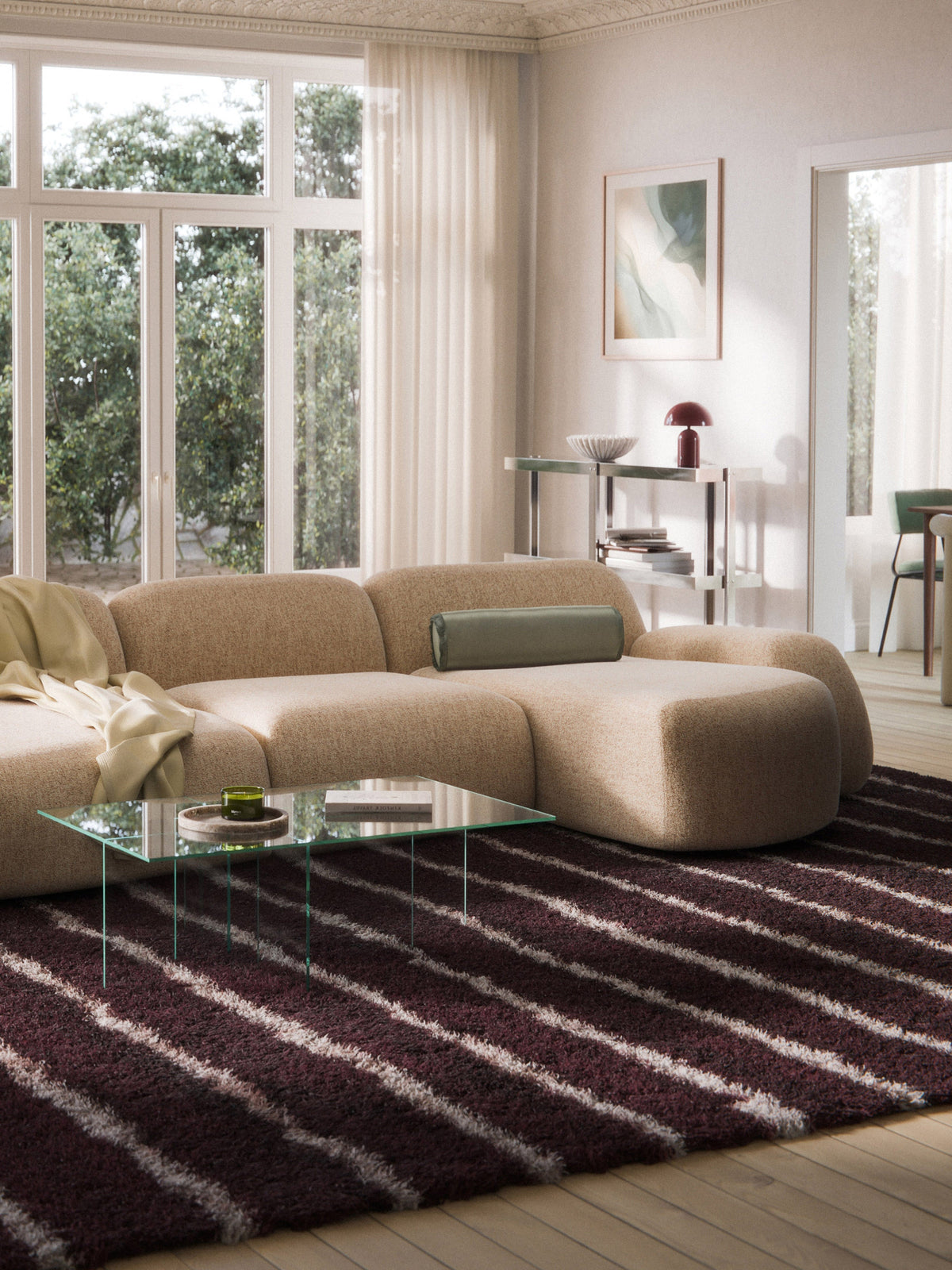 Simpales Wolke Chaise Corner Module, Bouclé