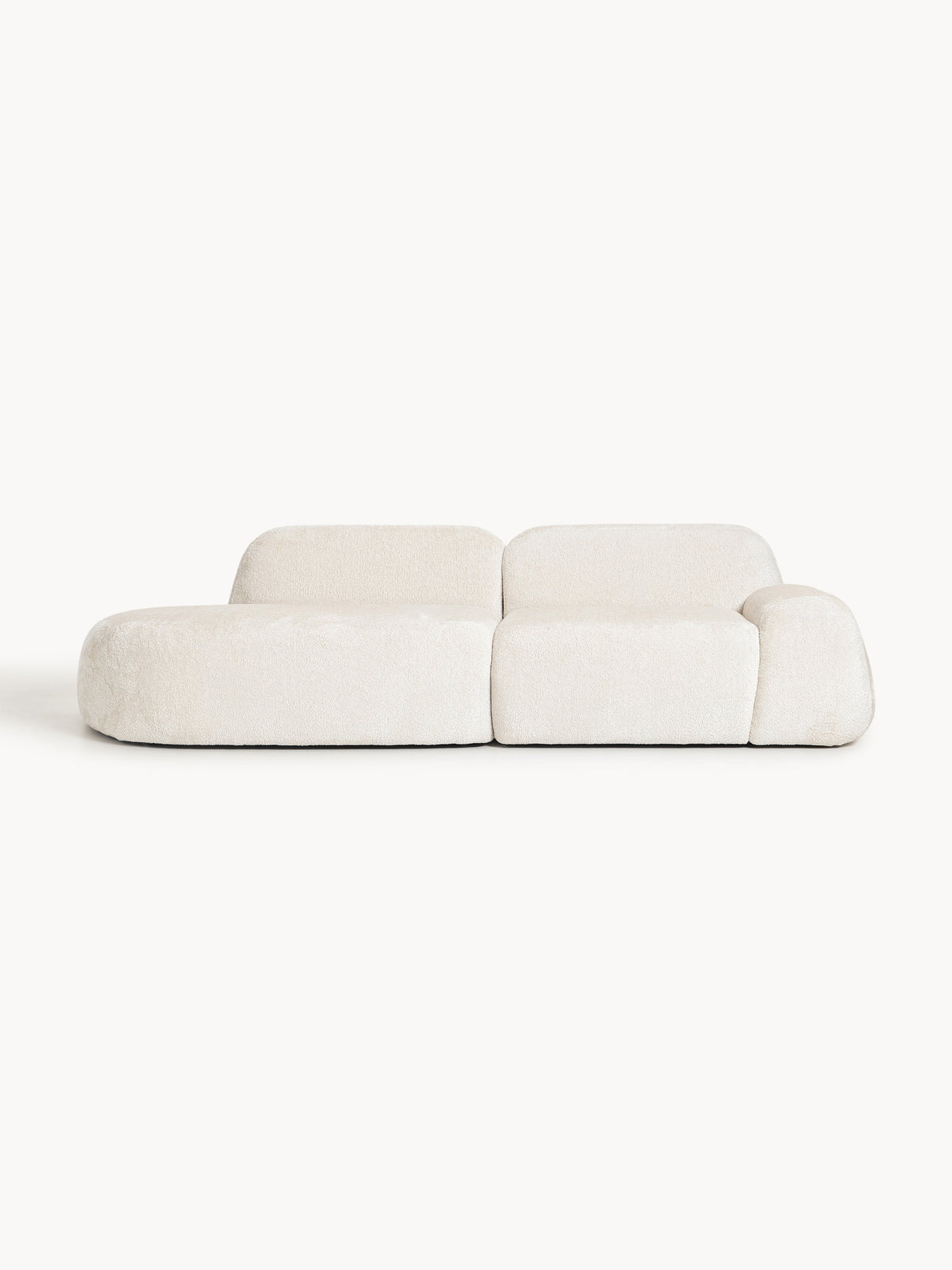 Simpales Wolke Chaise in Teddy Bouclé, Modular (3-Seater)