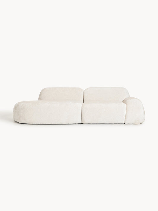 Simpales Wolke Chaise in Teddy Bouclé, Modular (3-Seater)