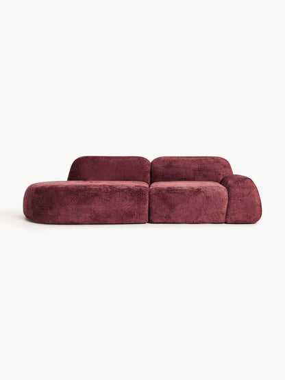 Simpales Wolke Chaise in Teddy Bouclé, Modular (3-Seater)