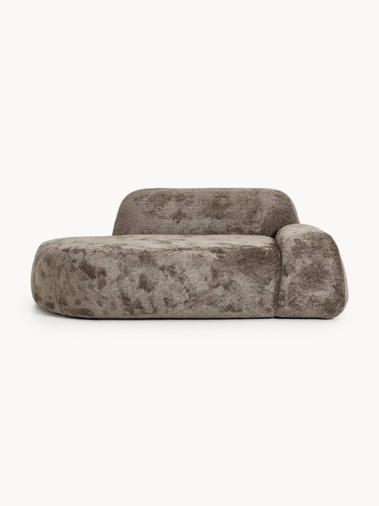 Simpales Wolke Chaise Longue Sofa in Teddy Bouclé, 2-Seater