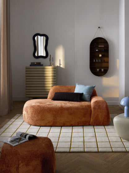 Simpales Wolke Chaise Longue Sofa in Teddy Bouclé, 2-Seater