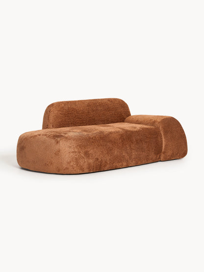 Simpales Wolke Chaise Longue Sofa in Teddy Bouclé, 2-Seater