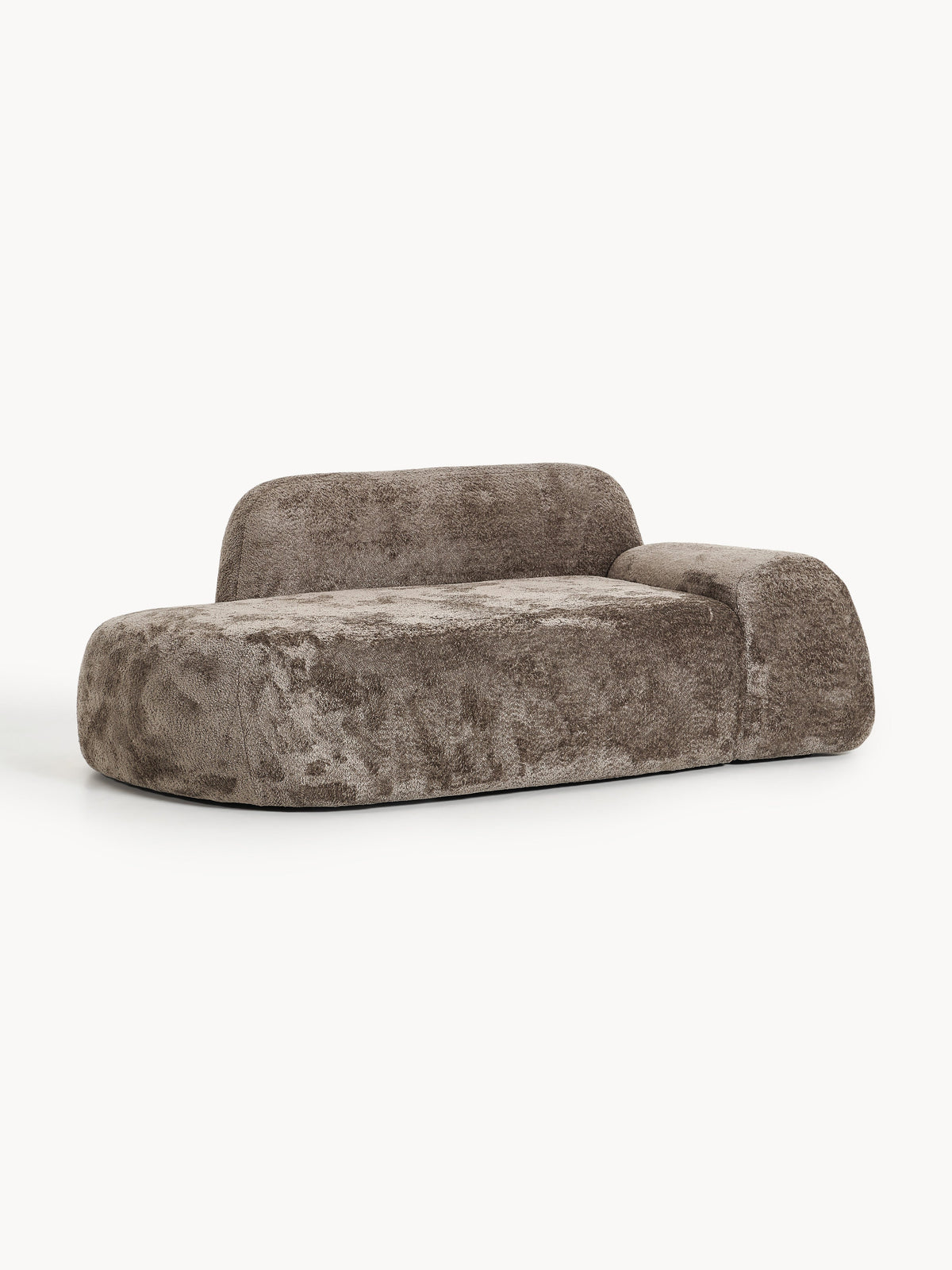 Simpales Wolke Chaise Longue Sofa in Teddy Bouclé, 2-Seater